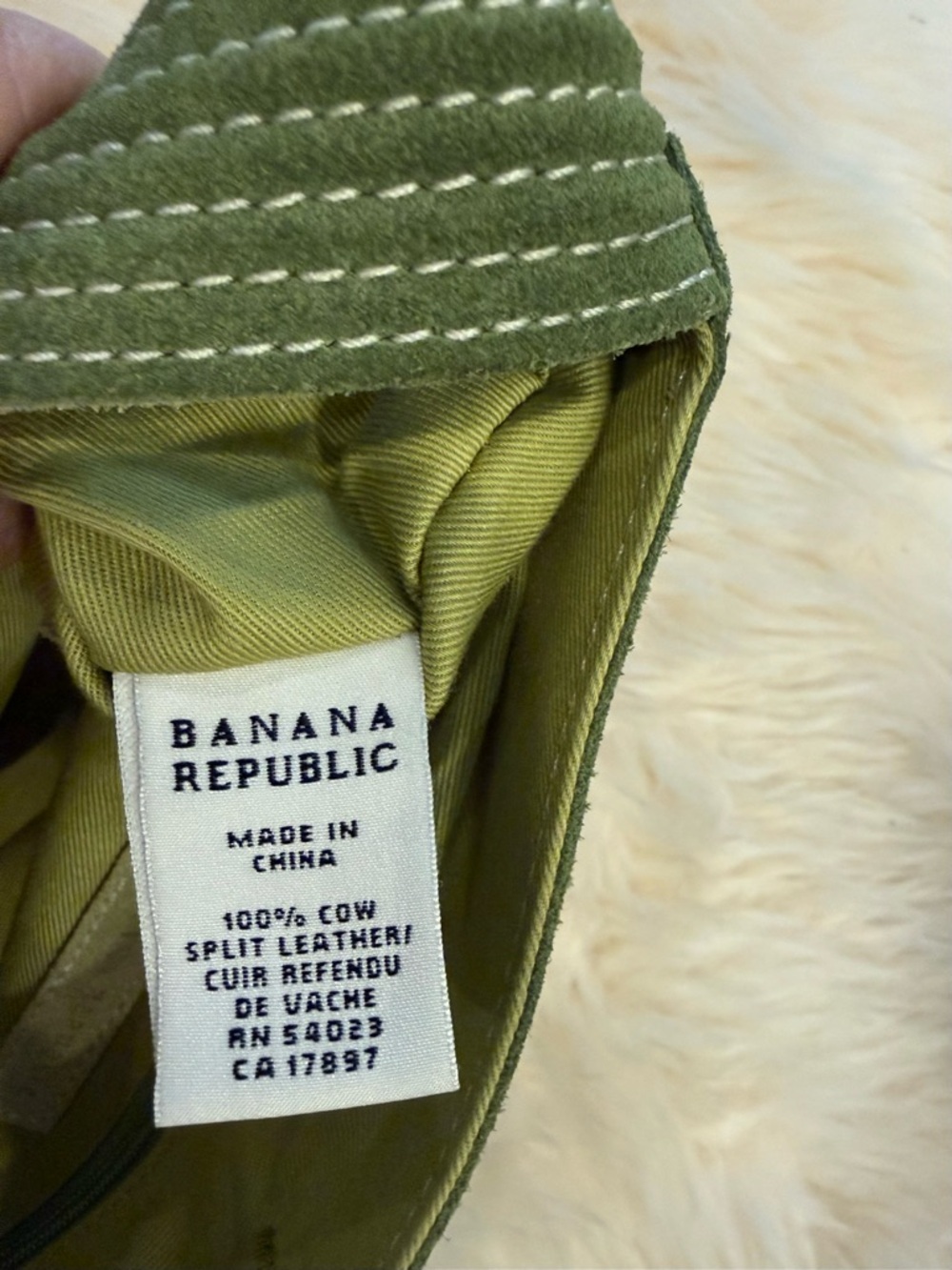 Banana Republic Olive Green Suede Shoulder Bag - Picture 9 of 15